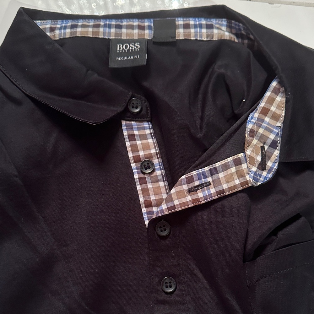 Boss Men's Black Polo Shirt